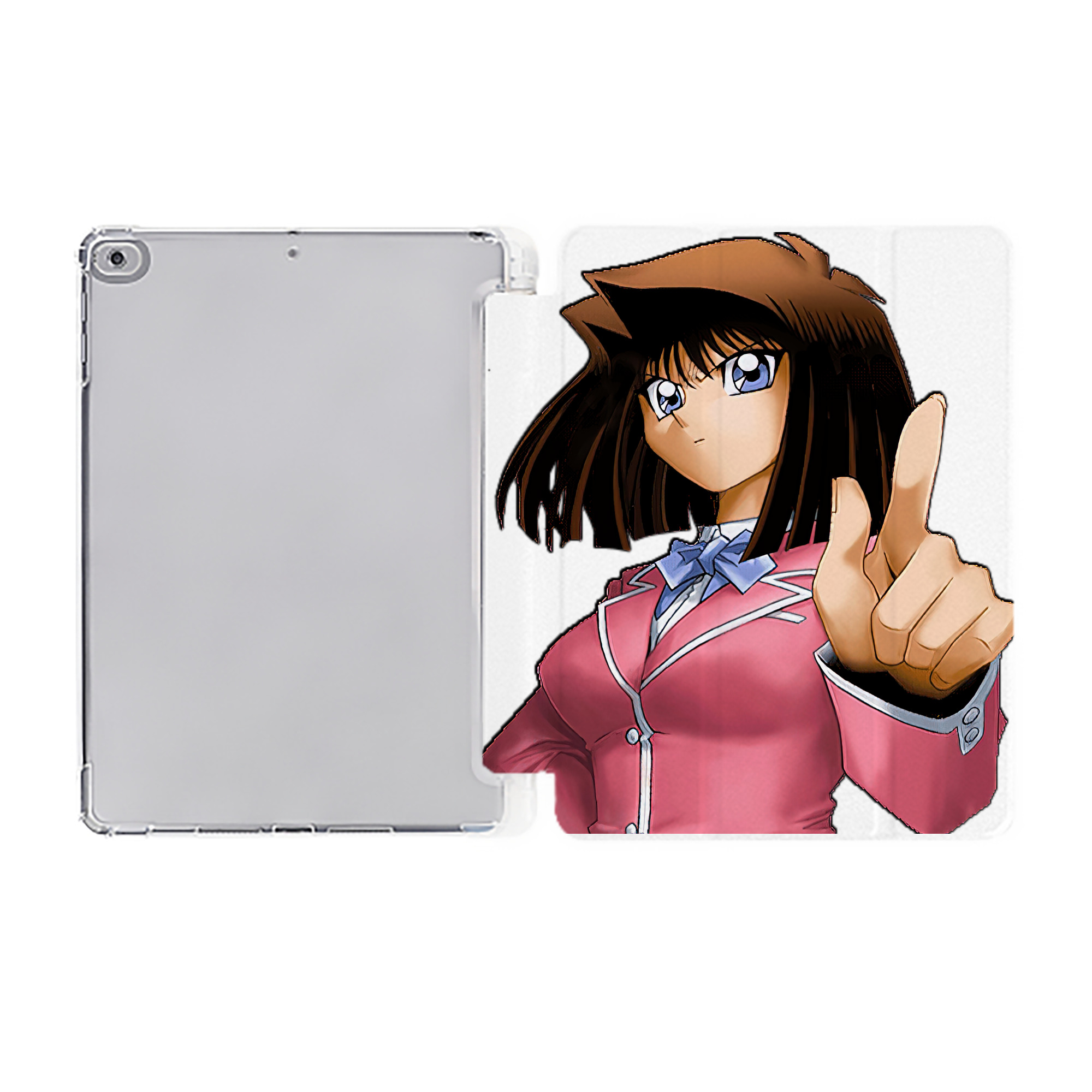 （画像用） 遊☆戯☆王 Yu-Gi-Oh! IPad ケース ペン収納付き 三つ折りスタンド PUレザー×シリコン 対応機種9.5/10.5/10.9インチ
